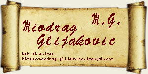 Miodrag Glijaković vizit kartica